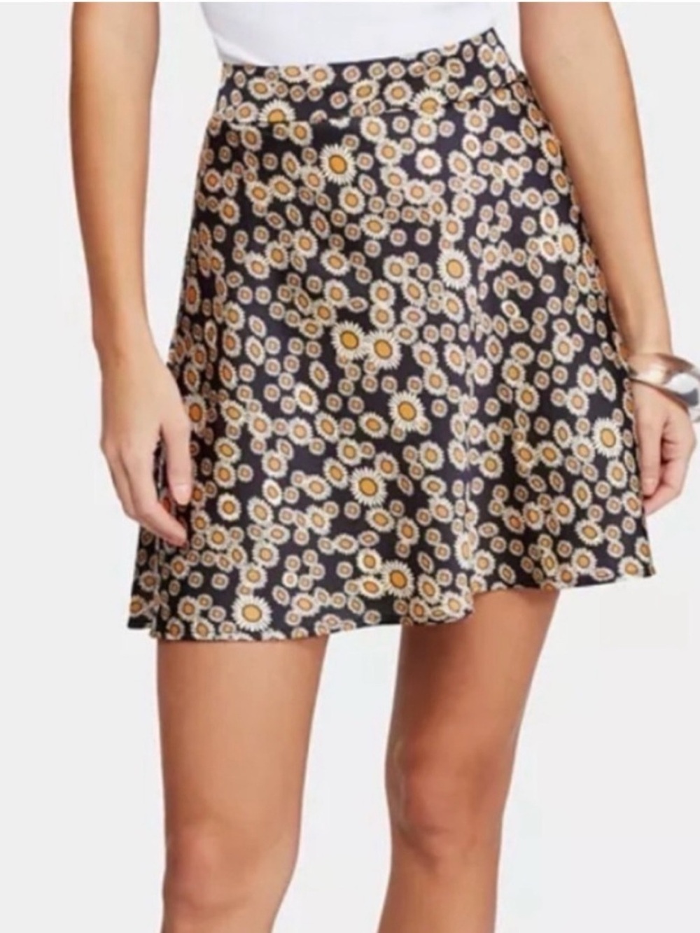 Free People Phoebe Floral Daisy Print A-Line Mini Skirt Size 6
